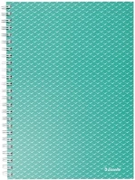 Esselte 02.0094805 Spirálfüzet vonalas  a/5 80 lapos colour breeze zöld kép