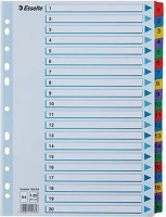 Esselte 02.00982 Regiszter  mylar a/4 laminált karton 1-20 kép