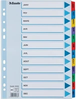 Esselte 02.00983 Regiszter  mylar a/4 laminált karton jan-dec kép