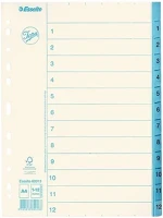 Esselte 02.00986 Regiszter  a/4 karton 1-12 kép