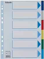 Esselte 15260 Regiszter  a/4 műanyag 6 részes kép