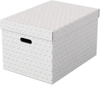 Esselte 628286 Home tárolódoboz, l méret, fehér, 3db kép