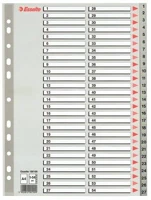 Esselte COR_E100109 Regiszter, műanyag, a4, 1-54, szürke kép