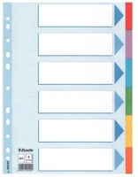 Esselte COR_E100192 Regiszter, karton, a4, 6 részes, írható előlappal,  