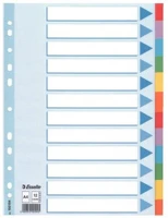 Esselte COR_E100194 Regiszter, karton, a4, 12 részes, írható előlappal,  