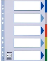 Esselte COR_E15259 Regiszter, műanyag, a4, 5 részes, kép