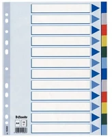 Esselte COR_E15262 Regiszter, műanyag, a4, 12 részes, kép