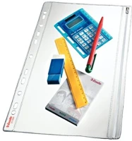 Esselte COR_E411200 Genotherm, lefűzhető, 200 mikron, víztiszta felület, cipzárral,  