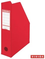 Esselte COR_E56003 Iratpapucs, pvc/karton, 70 mm, összehajtható, vivida piros kép