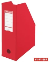 Esselte COR_E56073 Iratpapucs, pvc/karton, 100 mm, összehajtható, vivida piros kép