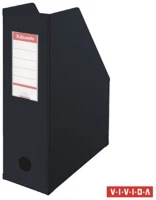 Esselte COR_E56077 Iratpapucs, pvc/karton, 100 mm, összehajtható, vivida fekete kép