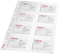 Esselte COR_E78930 névjegytartó genotherm, lefűzhető, a4, 105 mikron, víztiszta, 16 kép