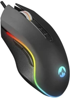 Everest SM-F09 Sm-f09 titanio gamer egér, 7200 dpi, 6 gomb, optikai, fekete, rgb led kép