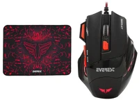 Everest SGM-X7 Sgm-x7 optikai gaming egér + egérpad fekete-piros (14435) kép