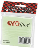 Evo EV6C06VE Jegyzettömb öntapadó, 75x75mm, 100 lap ffice, pastell zöld kép