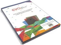 Evo EV8B03AB Előlap, a4, 200 micron 100 db/csomag,  áttetsző kék kép
