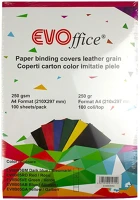 Evo EV8B05RO Hátlap, a4, 250 g. bőrhatású 100 db/csomag,  piros kép