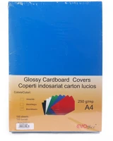 Evo EV8B08AB Hátlap, a4, 250 g. fényes 100 db/csomag,  kék kép