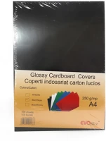 Evo EV8B08NE Hátlap, a4, 250 g. fényes 100 db/csomag,  fekete kép