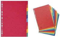 Exacompta 1410E Elválasztólap karton  a/4 10 részes színes 225 g kép