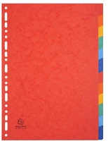 Exacompta 1412E Regiszter, karton, a4, 12 részes, színes kép