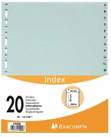 Exacompta 1920E Regiszter pp  297x242 mm a-z-ig 20 részes szürke kép