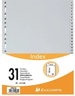 Exacompta 1931E Regiszter pp  a/4 1-31-ig szürke kép