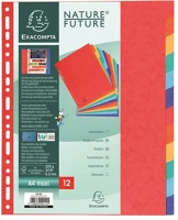 Exacompta 2412E Elválasztólap karton  a/4 maxi 12 részes színes kép