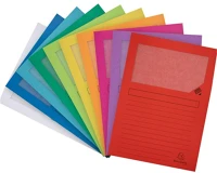 Exacompta 50100E Pólyás iratgyűjtő  a/4 120g vegyes színek ablakos kép