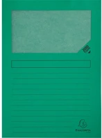 Exacompta 50103E Pólyás iratgyűjtő  a/4 120g zöld ablakos kép