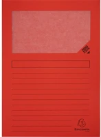 Exacompta 50105E Pólyás iratgyűjtő  a/4 120g piros ablakos kép