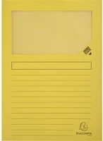 Exacompta 50109E Pólyás iratgyűjtő  a/4 120g sárga ablakos kép