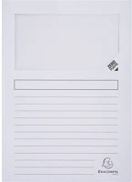 Exacompta 50110E Pólyás iratgyűjtő  a/4 120g fehér ablakos kép