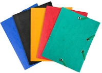 Exacompta 50750E Gumis mappa karton  12x16 cm vegyes színek displayben (25 db/display) kép