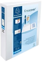 Exacompta 51923E Gyűrűs könyv  kreacover a/4 2 gyűrűs 64 mm gerinccel panorámás pvc fehér (40 mm) kép