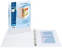 Exacompta 51942E Gyűrűs könyv  kreacover a/4 4 gyűrűs 47 mm gerinccel panorámás pvc fehér (30 mm) kép