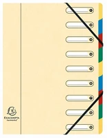 Exacompta 5309E Előrendező  245x320 mm 9 részes ablakos karton vegyes színek kép
