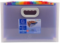 Exacompta 55198E Harmonika irattartó  crystal pp a/4 maxi 24 rekeszes kép