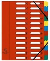 Exacompta 55245E Előrendező  245x320 mm 24 részes ablakos karton piros kép