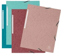 Exacompta 55270E Gumis mappa karton  skandi prespán a/4 vegyes színek kép