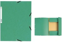 Exacompta 55303E Gumis mappa karton  a/4 355g zöld kép