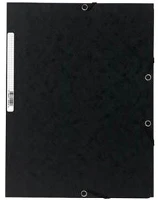 Exacompta 55501E Gumis mappa karton  prespán a/4 fekete kép