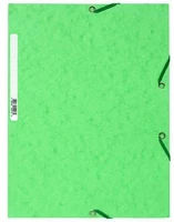 Exacompta 55513E Gumis mappa karton  prespán a/4 világoszöld kép