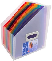 Exacompta 55598E Harmonika irattartó papucs  crystal pp 26,5x32,5cm 12 rekeszes kép