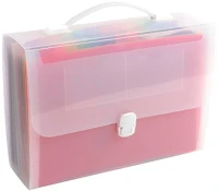 Exacompta 55698E Harmonika irattartó füllel  crystal pp 33x29cm, 24 rekeszes kép