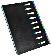 Exacompta 56733E Előrendező  black office a/4 9 részes gumis kép