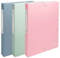 Exacompta 59339E Füzetbox karton  autentik a/4 40 mm gerinccel vegyes színek kép