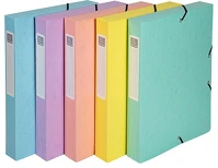 Exacompta 59560E Füzetbox karton  aquarel a/4 40 mm gerinccel vegyes színek kép