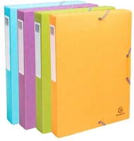 Exacompta 59990E Füzetbox pp  pop n co a/4 40 mm gerinccel vegyes színek kép