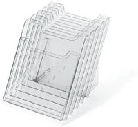 Exacompta 60258D Prospektustartó  a/4 asztali 5 rekeszes áttetsző kép